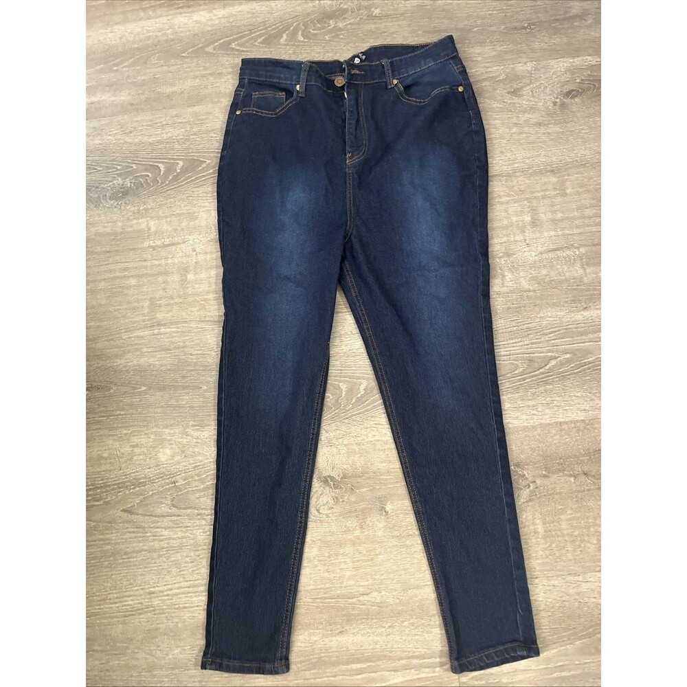 Boohoo Women’s Skinny Jeans Size 12 Dark Blue